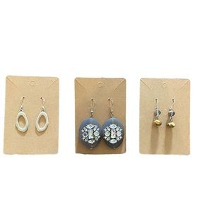 Three pair earrings